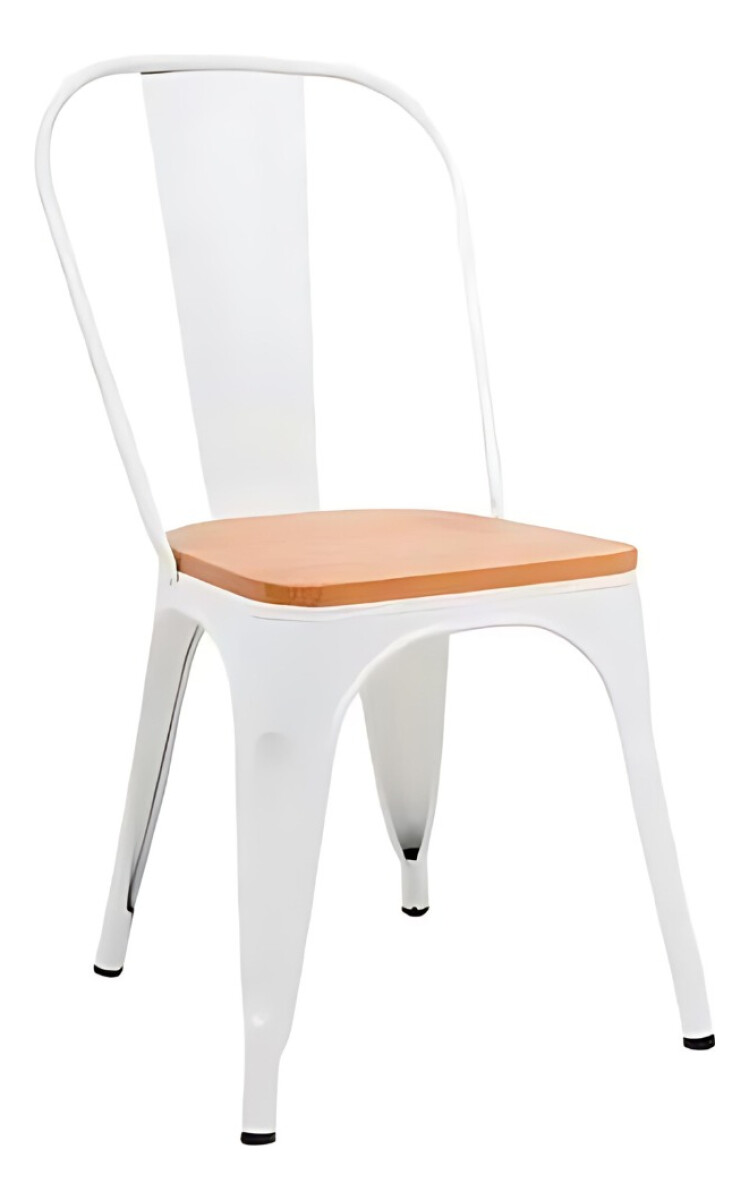 Silla Tolix Reforzada Madera Interior/exterior Metalica - Gris 