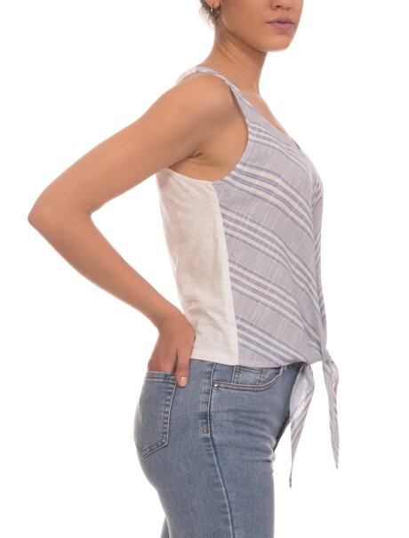 Musculosa rayas combinada azul