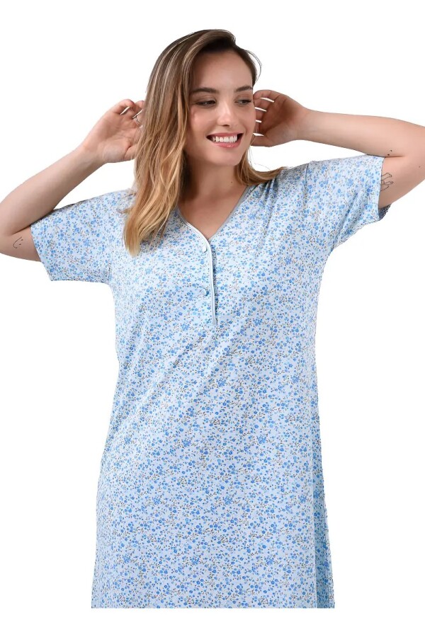 Camisón M/Corta Clásico Camisón M/Corta Clásico Cielo