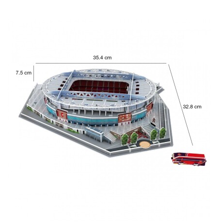 Puzzle 3D Maqueta de Estadio Emirates en Londres 85 Pzas Gris