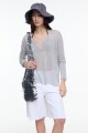 SWEATER EN V LUREX Plata