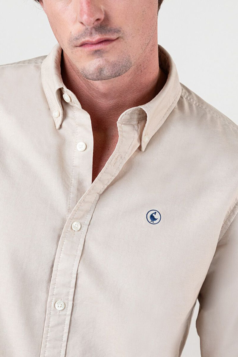 Camisa Garment Dyed Beige