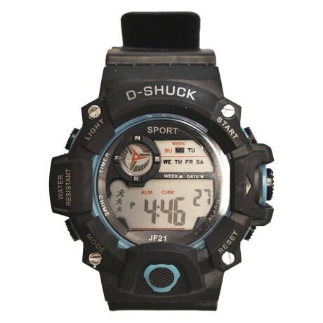 Reloj Deportivo de Pulsera Waterproof Pantalla Luz p/ Hombre Turquesa