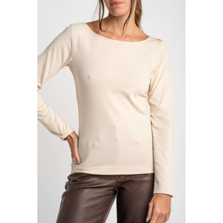 Remera Algodon Elastano Nacar