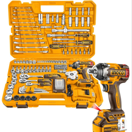KIT SET 152 HERRAMIENTAS COMBINADAS C/LLAVE DE IMPACTO P20S 500NM CON BAT + CARGADOR EN VALIJA INGCO HKTHP31521 KIT SET 152 HERRAMIENTAS COMBINADAS C/LLAVE DE IMPACTO P20S 500NM CON BAT + CARGADOR EN VALIJA INGCO HKTHP31521