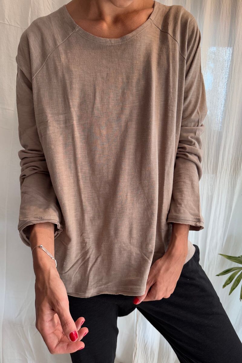 Camiseta clásica de bambú Visón