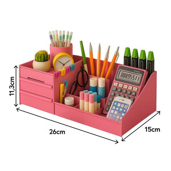 Organizador de Maquillaje IMBACK IBK-HMJ059 Rosa | 2 Cajones + Compartimentos | Multifunción para Cosméticos, Joyas y Oficina Organizador de Maquillaje IMBACK IBK-HMJ059 Rosa | 2 Cajones + Compartimentos | Multifunción para Cosméticos, Joyas y Oficina