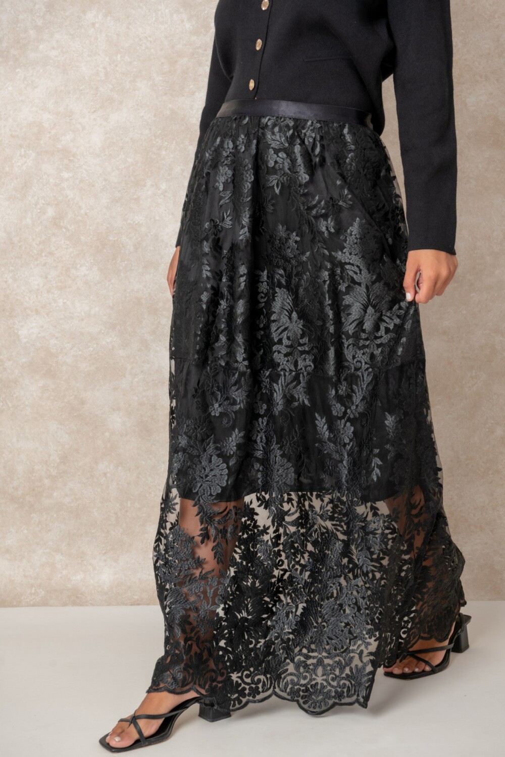 POLLERA RIOMILA Negro