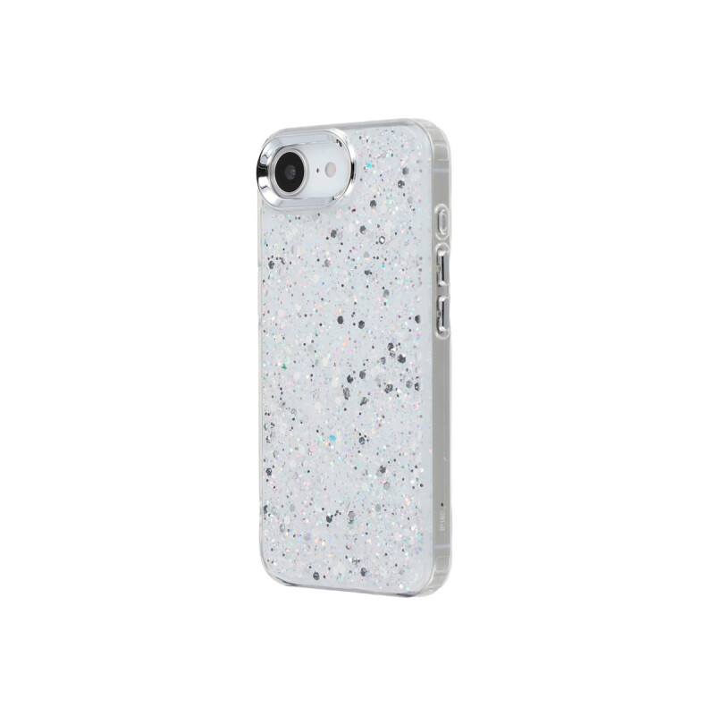 Protector para iPhone 16e diseño brillos plateados Protector Para Iphone 16e Diseño Brillos Plateados