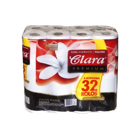 Pack X32 Rollos de Papel Higiénico Clara Premium 30M 001