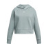 UA Rival Fleece Crop Hoodie-PPL GRN-348
