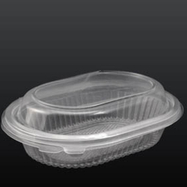BANDEJA PP PARA MICRO. CON TAPA BISAGRA 17X17X8 CM. TRANSPARENTE