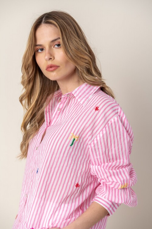 Camisa Poly Rosa