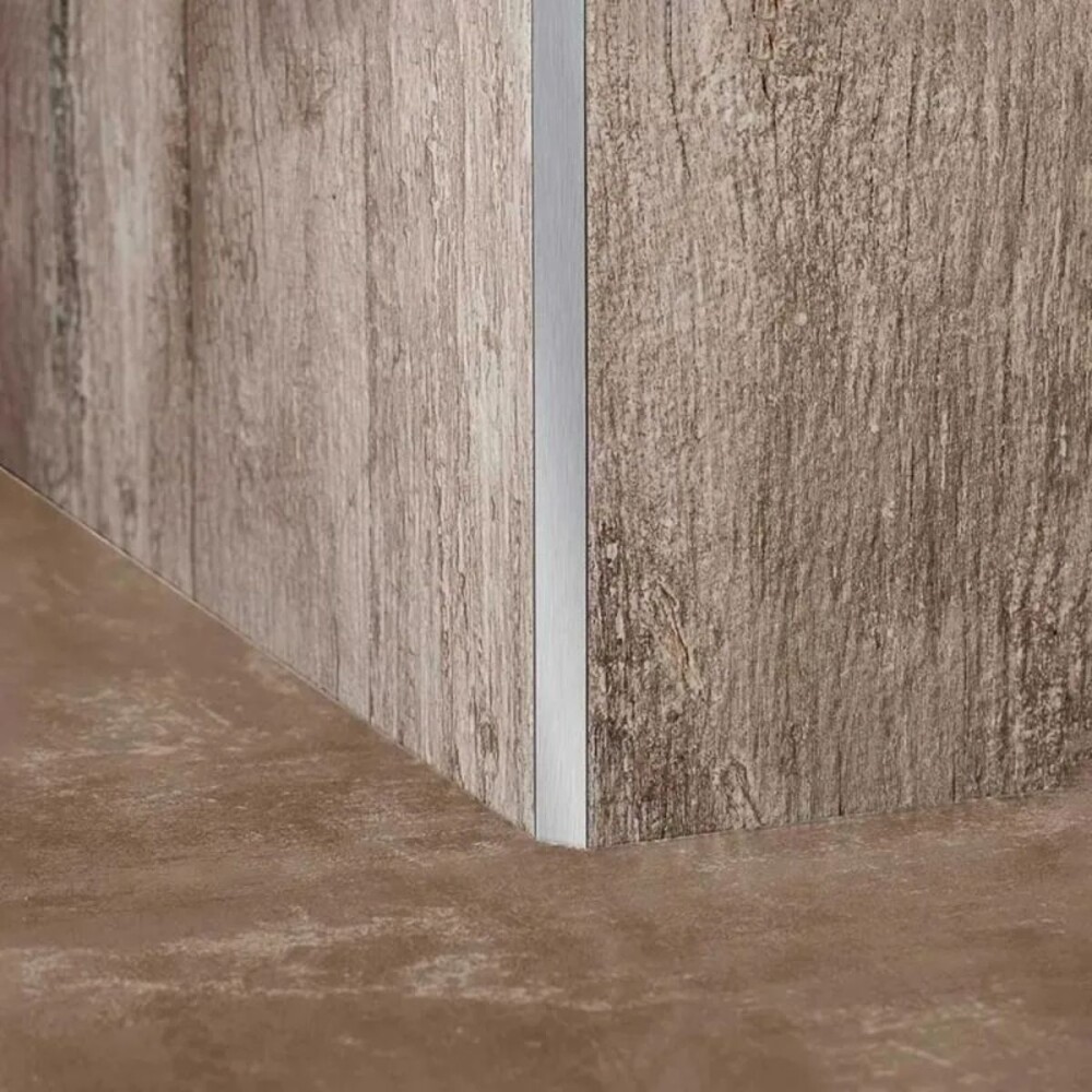 Guardacanto Aluminio Prisma 10 mm x 11 mm x 2,5 m Cromo Mate Guardacanto Aluminio Prisma 10 Mm X 11 Mm X 2,5 M Cromo Mate