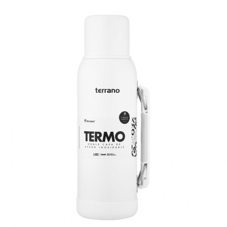 Termo Terrano Slim 1L con Base de Silicona BLANCO