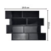 Azulejos adhesivos para cocina baño diseño ladrillo 10uds Negro