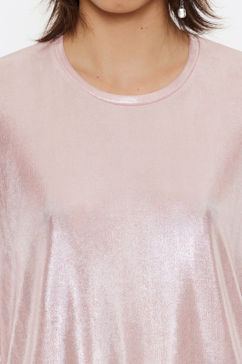 CAMISETA BOXY METALIZADA Gris