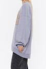SUDADERA OVERSIZE LOGO BORDADO Gris