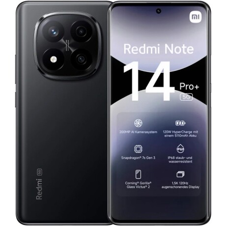 Xiaomi Redmi Note 14 Pro+ 5G 12GB 256GB Negro 001