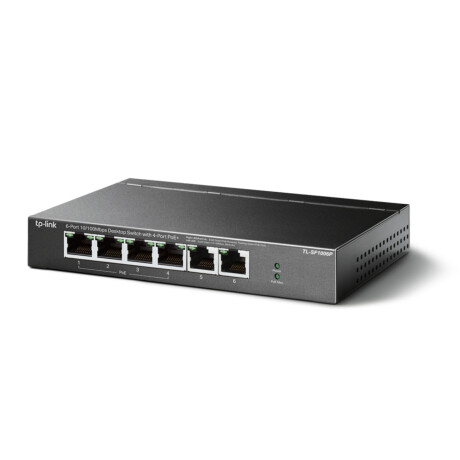 Tp-link - Switch TL-SF1006P. 6 Puertos RJ45 10/100 Mbps. 4 Puertos Poe. Plug And Play. Carcasa de Me 001