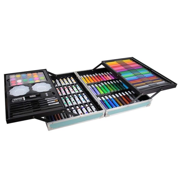 Set Valija Maletín Arte Escolar Didáctico 145 Piezas Pintar Variante Diseño Dinosaurio