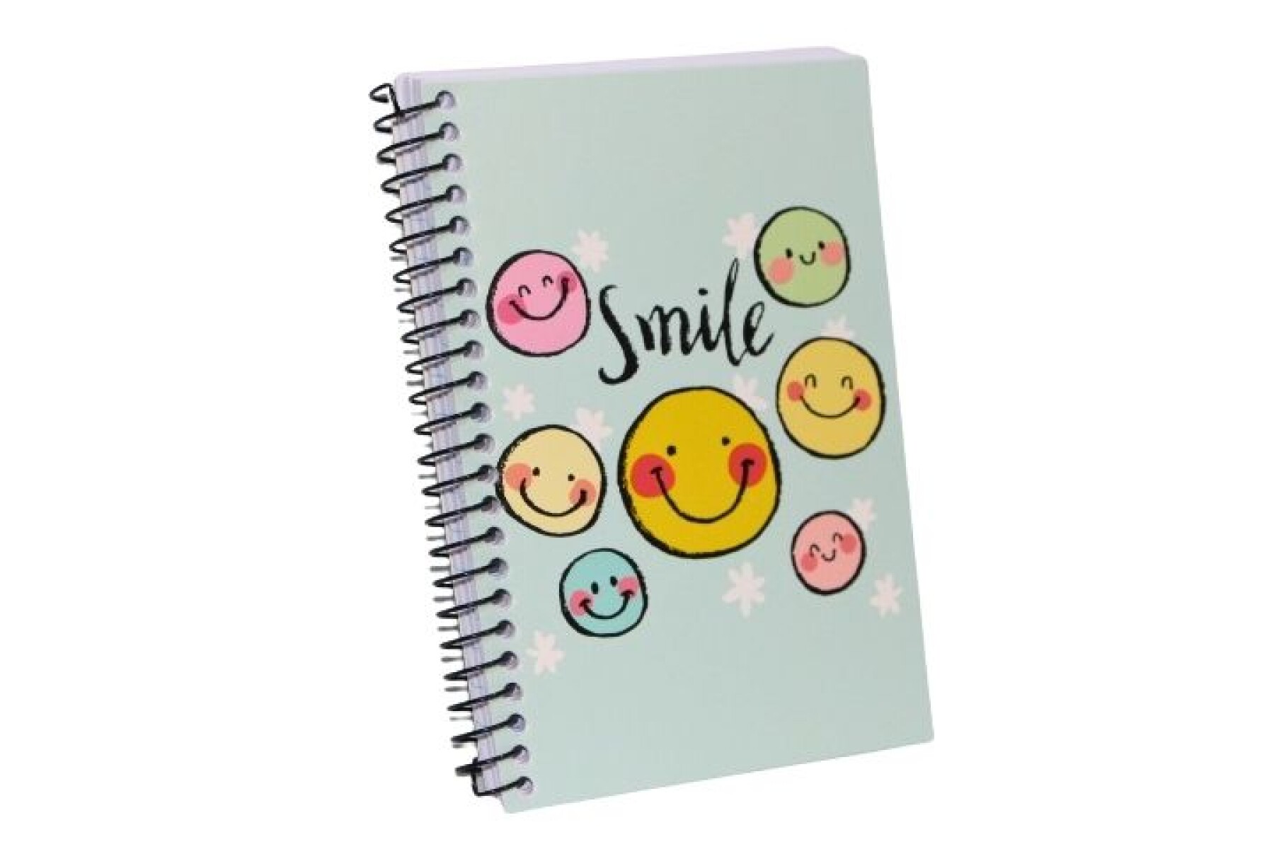 LIBRETA AUGURI ESPIRAL 96 HOJAS TAMAÑO 10 CM X 15 CM - TAPA SMILE 