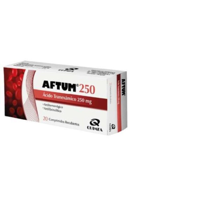 AFTUM 250 MG CJ X 20 COMP. REC. única