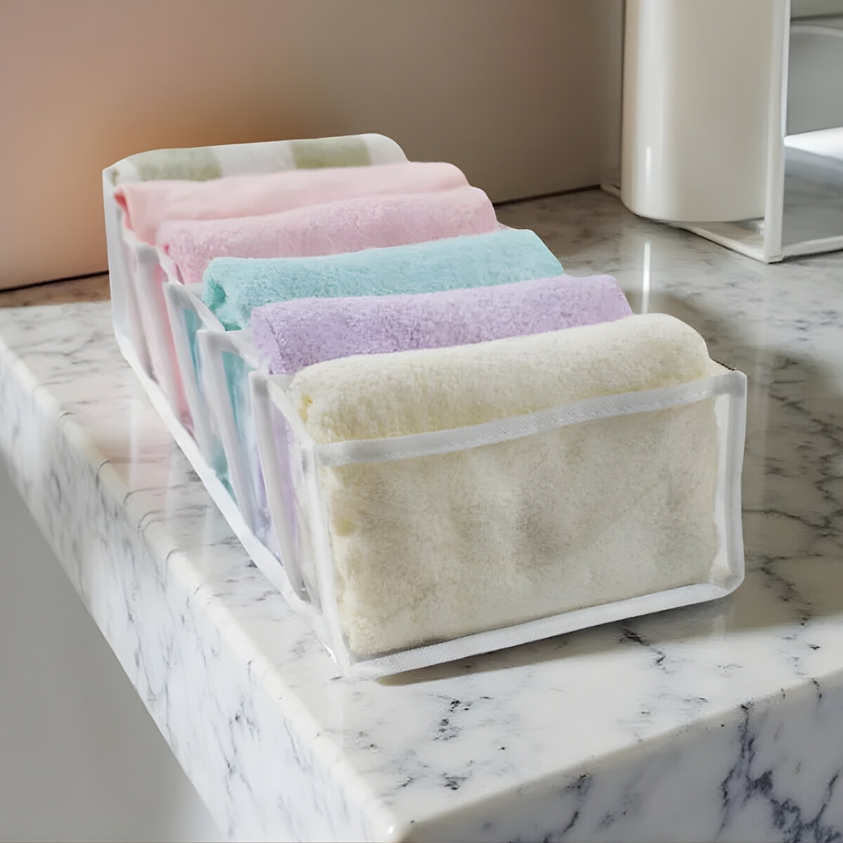 Organizador de cajón 6div. PVC - TRANSLUCIDO 