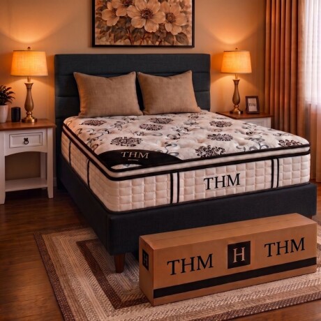 Sommier Plaza Y Media HAMPTONS Hybrid Bronze Negro