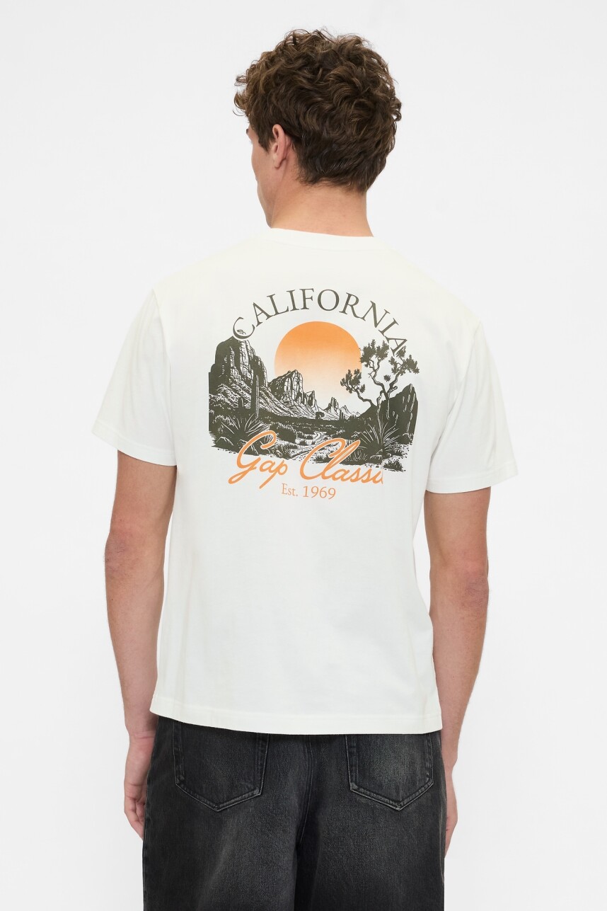 Remera Logo Gap Vintage Hombre New Off White V2