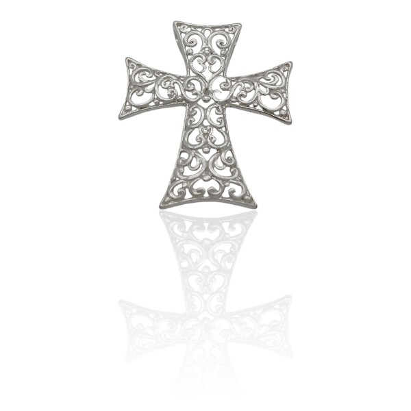 Dije Cruz calada-Plata 925-Sin piedra-CP3174 Sinpiedra