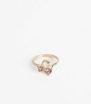 Anillo Metal Con Charm Dorado