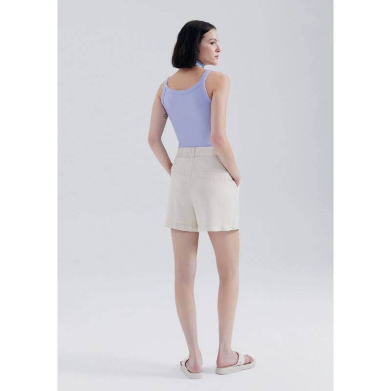 SHORTS FEM CINZA CLARO