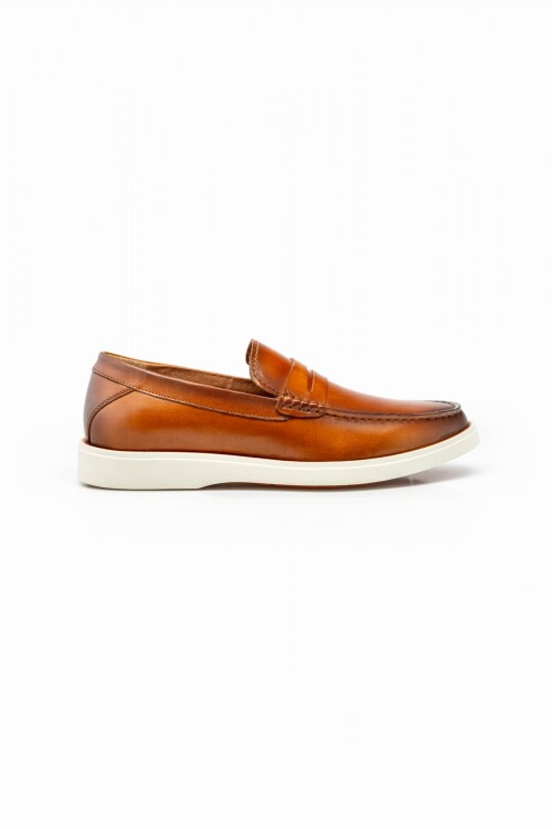 Mocasín cuero Cognac