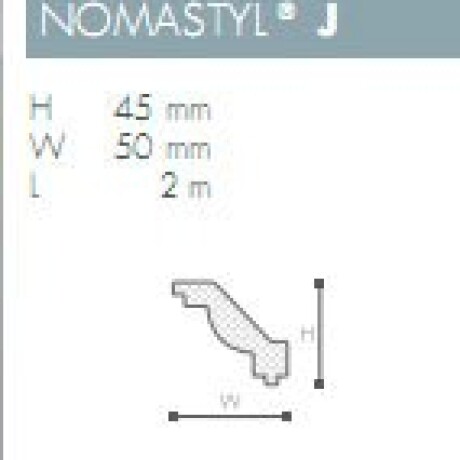 MOLDURA POLIESTIRENO NOMASTYL- J - 2 mts N/A