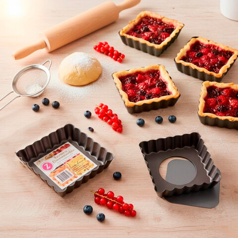 Tartera Antiadherente Desmontable 9,5x9,5 cm Tartera Antiadherente Desmontable 9,5x9,5 cm