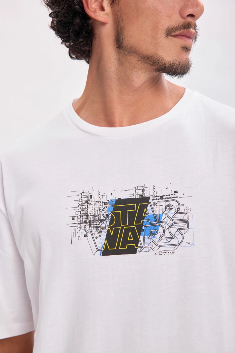 Remera oversize Star Wars Blanco
