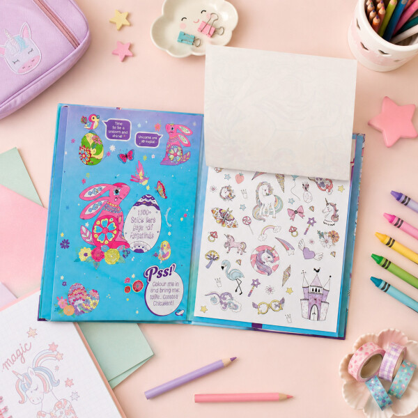 Set de Arte Infantil para Colorear con 6 Marcadores Blanco 1