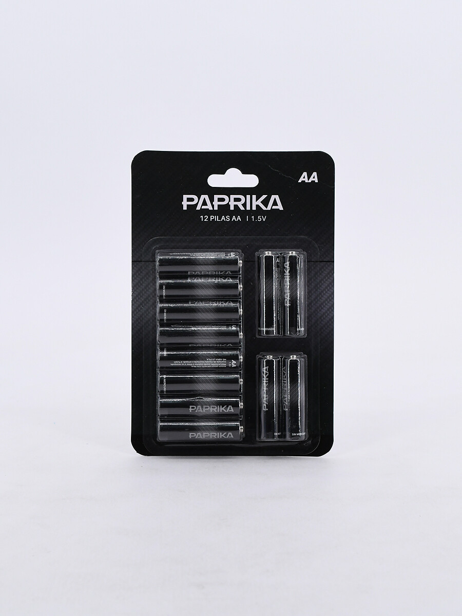 PACK PILAS AA X 12 - NEGRO 