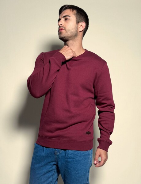 Buzo de algodon liso Barer Bordo
