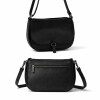 Cartera Bandolera de Dama en Cuero Sintético con Correa Ajustable Negro
