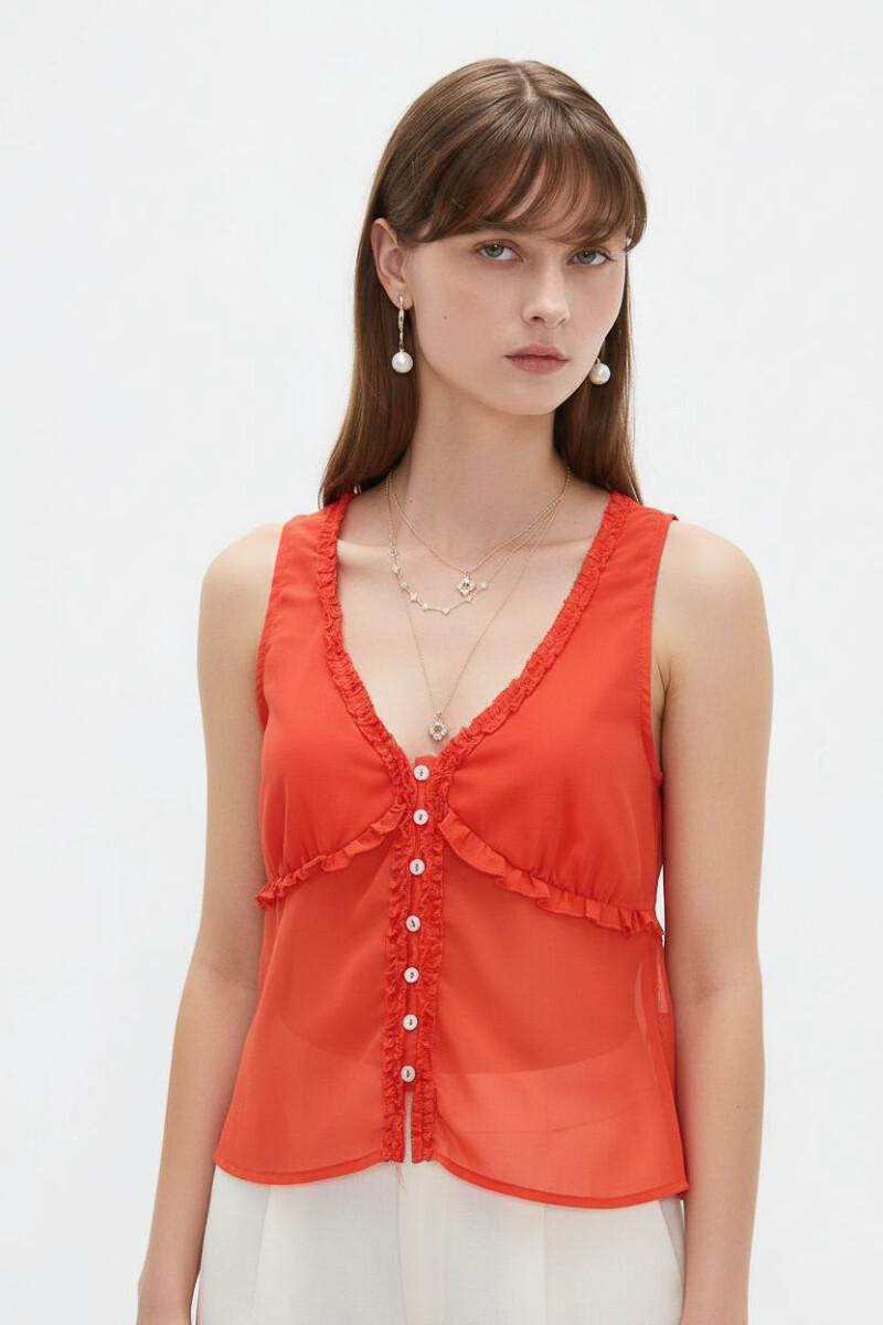 Musculosa Salen - Rojo Anaranjado 