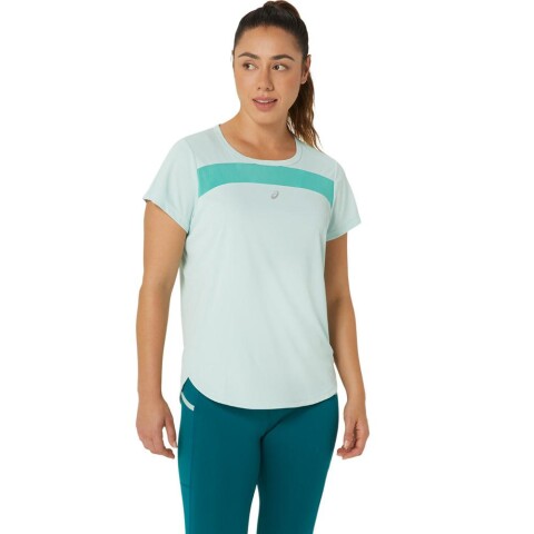 Training Mesh Short Sleeve Top - Mujer Pale Blue