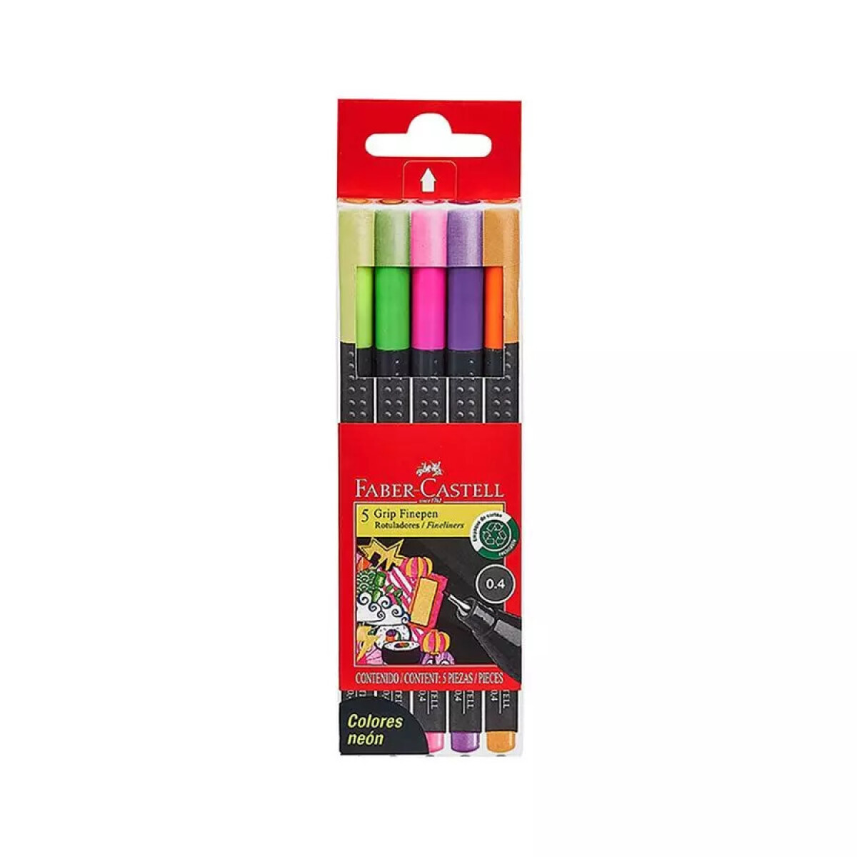 Marcador Finepen Set x5 Faber-Castell 