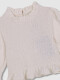 Camiseta De Manga Corta Con Smock Blanco