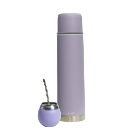 Set Termo Bala 750ml +mate 120ml +bombilla regalo Lila