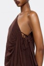 VESTIDO FRUNCIDO Marron