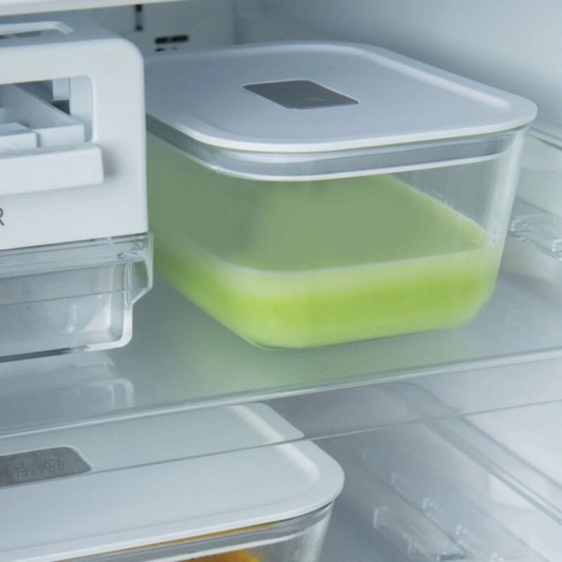 Tupper de vidrio hermético 1,2 Lts Blanco