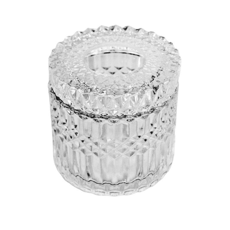 PORTA TISSUES VIDRIO 12X10CM Unica