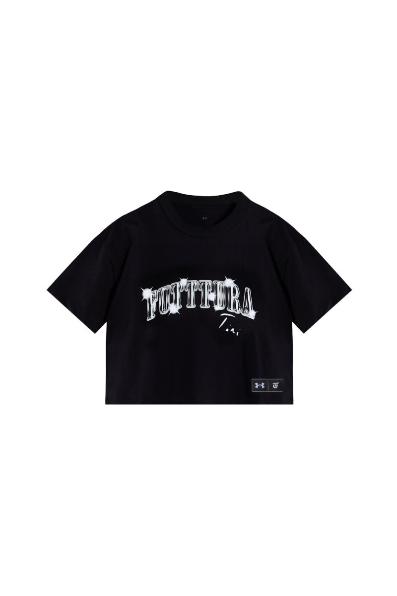 CROP TOP UNDER ARMOUR TINI FUTTTURA Mujer 6018084-002 - Negro 